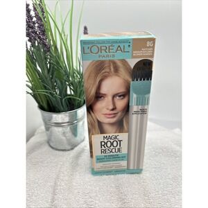 Loreal Magic Root Rescue 10 Min Root Coloring Kit 8G Medium Golden Blonde Shades